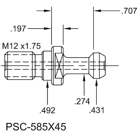 Tj Davies Co Coolant Through Retention Knob PSC-585X45